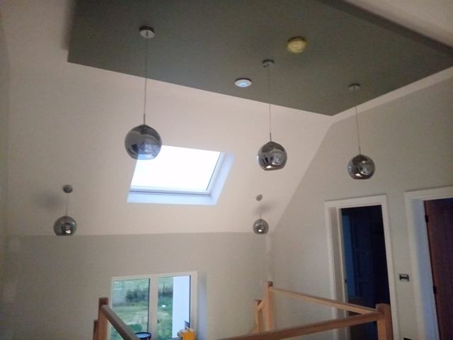 Double height hall pendant lighting