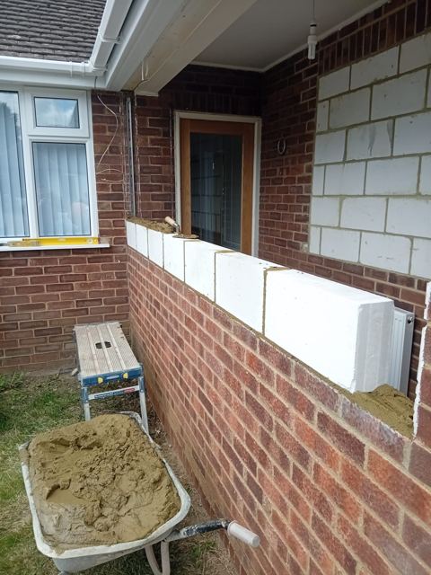 Porch brick and blockwork
