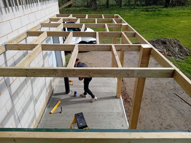 Timber canopy roof frame